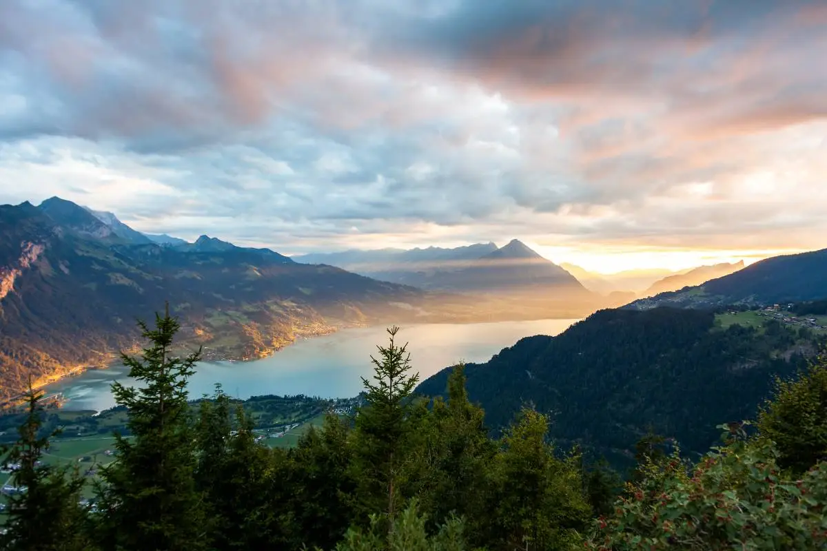 lac du Bourget au couché du soleil