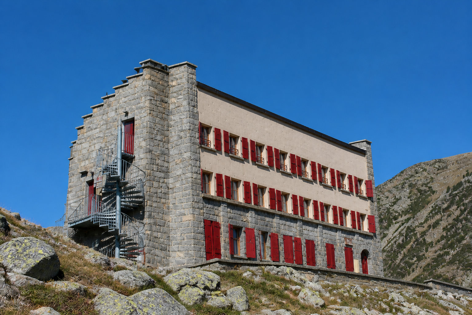 Le refuge de la Gl&egrave;re et son labyrinthe de lacs