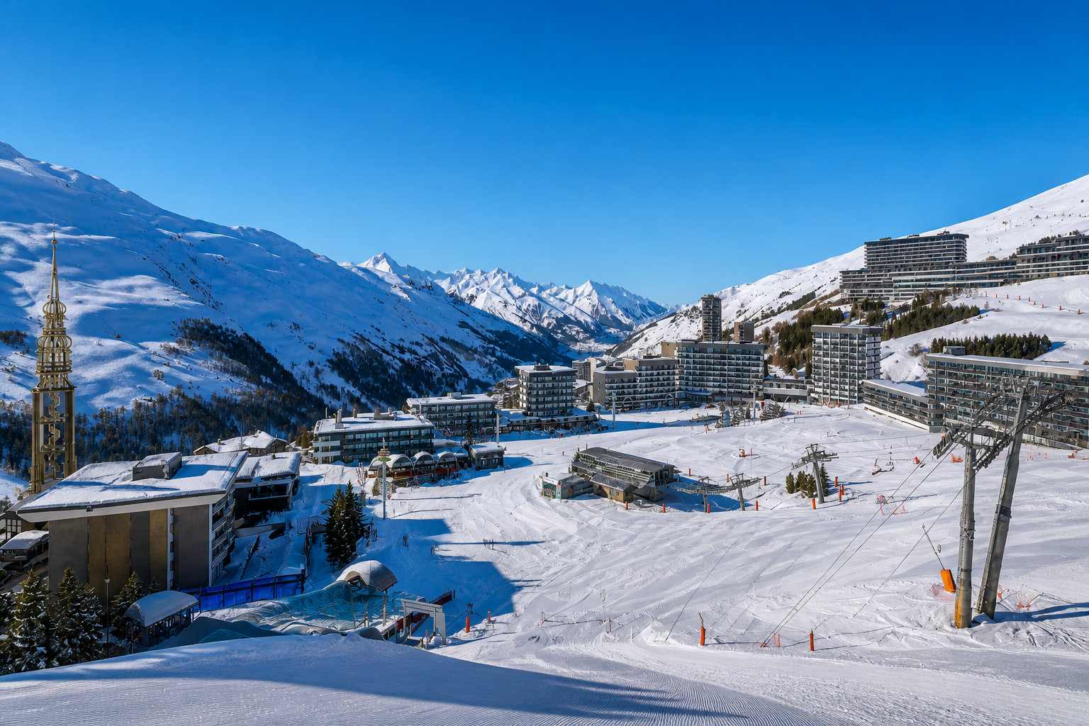 Les Menuires : l'accès aux 3 Vallées avec une logistique simplifiée